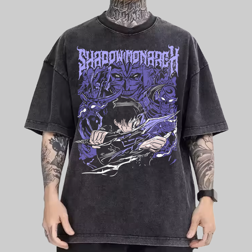Solo Leveling Shadow Monarch Vintage Tee