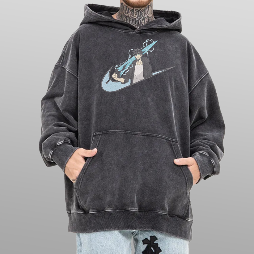 Solo Leveling Jin Woo x Nike Vintage Hoodie