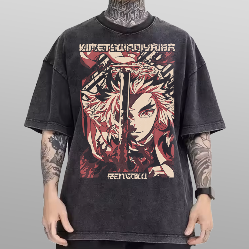 Demon Slayer Rengoku Vintage Tee
