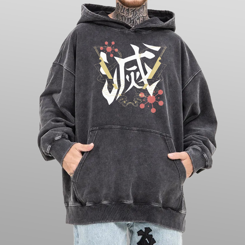 Demon Slayer Tengen Uzui Vintage Hoodie